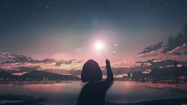 Girl Glow Magic Wallpaper