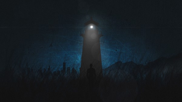 Lighthouse Silhouette Dark Wallpaper