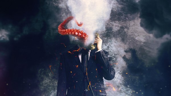 Man Octopus Surrealism Wallpaper