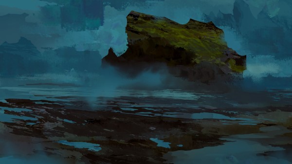 Rock Island Canvas Wallpaper