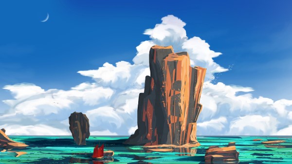 Ship Rocks Art Wallpaper