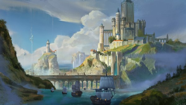 Ships Castle Rocks Wallpaper
