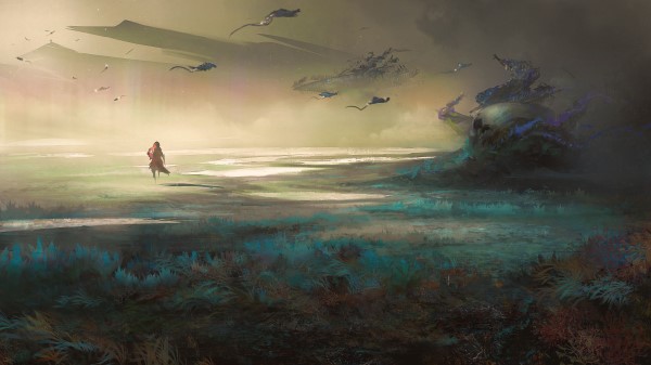 Silhouette Art Fog Wallpaper