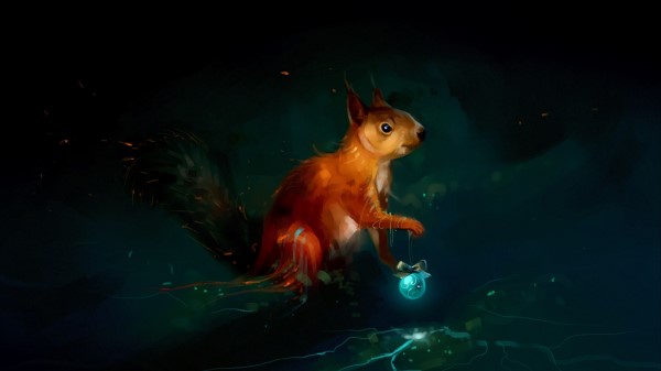Squirrel Art Christmas Toy Wallpaper