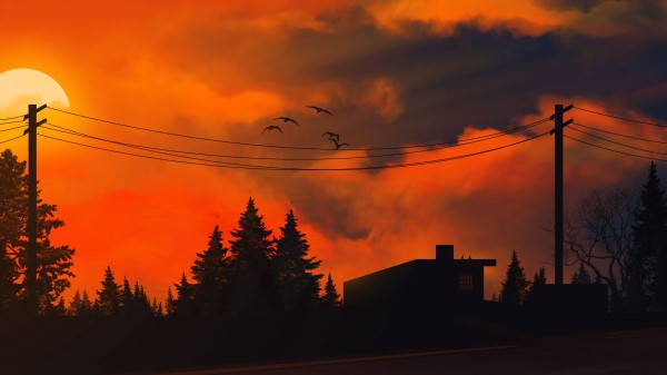 Sunset Sun Trees Wallpaper