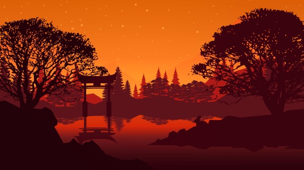 Torii Landscape Lake Wallpaper