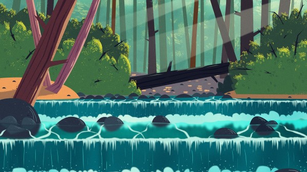 Waterfall Water Trees Wallpaper