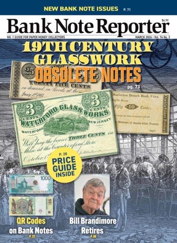 Bank Note Reporter - March 2026 cover