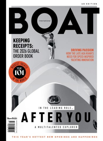 Front cover of Boat International US Edition - January 2026 magazine issue