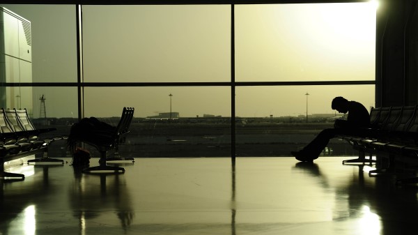 Airport Waiting Man Wallpaper