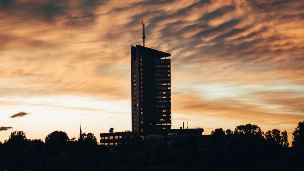 Building Apartments Silhouette wallpaper