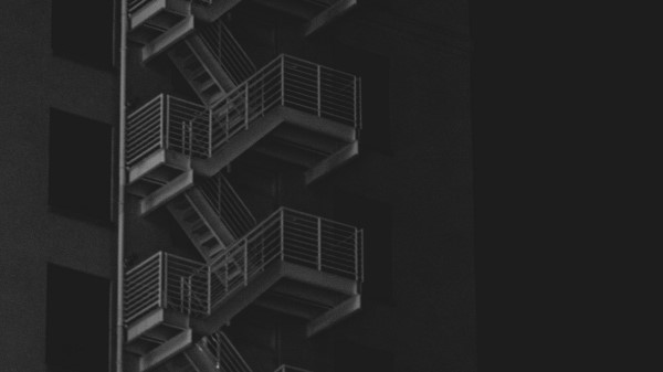 Building Stairs Bw Wallpaper