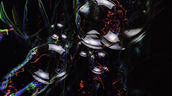 Circles Bubbles Dark Wallpaper