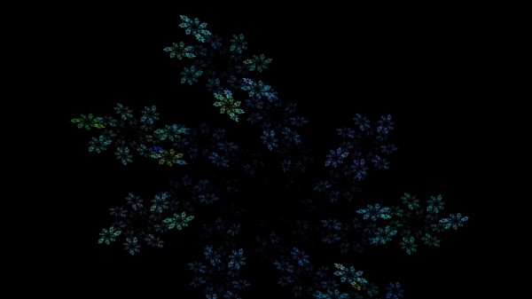 Fractal Pattern Black Background Wallpaper