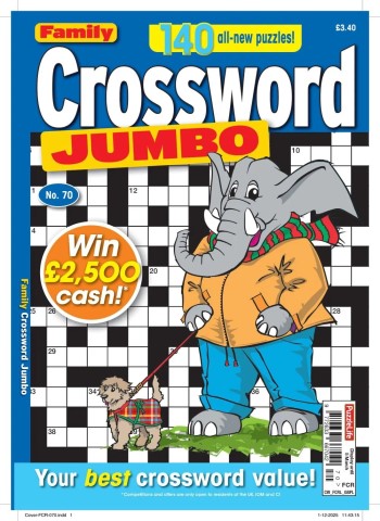 Family Crossword Jumbo - February 2026 cover