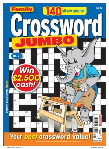 Family Crossword Jumbo - March 2026 cover