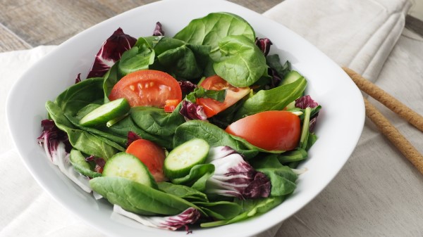 Salad Vegetables Leaves Spinach Cucumbers wallpaper