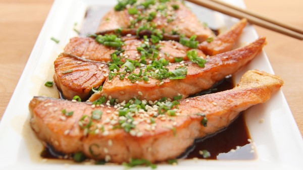Salmon Teriyaki Fish Meat Wallpaper