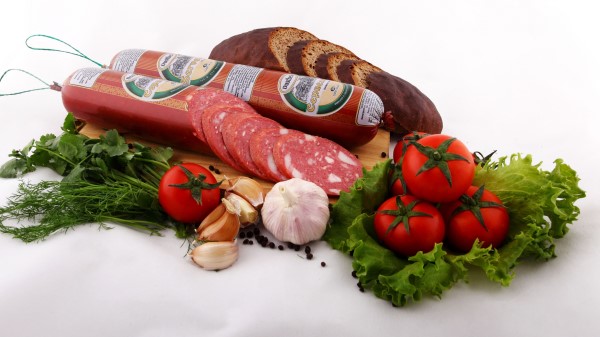 Sausage Vegetables Still Life Wallpaper
