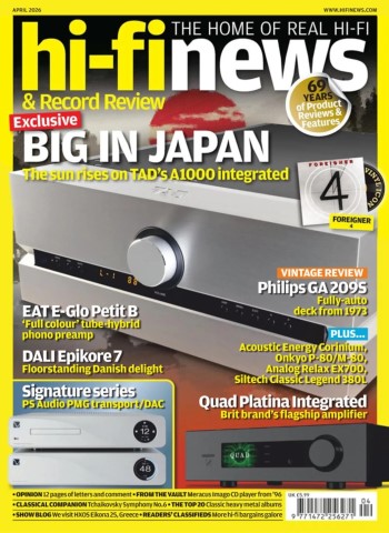 Hi-Fi News - April 2026 cover