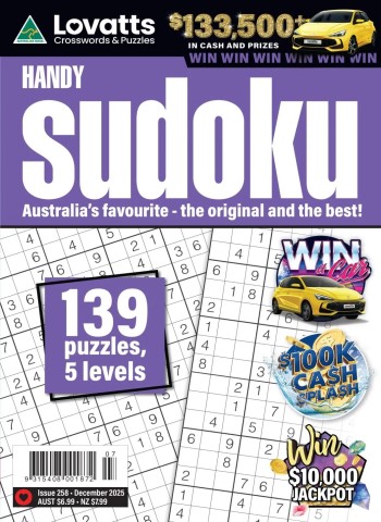 Lovatts Handy Sudoku - Issue 258 2025 Magazine