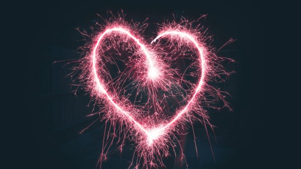 Heart Art Sparks Wallpaper