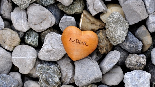 Heart Stones Love Inscription Wallpaper