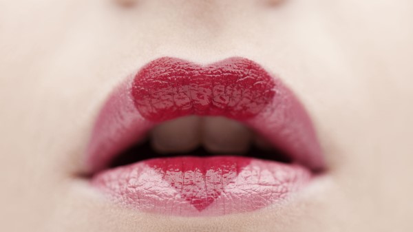 Lips Lipstick Heart Emotion Moo Wallpaper