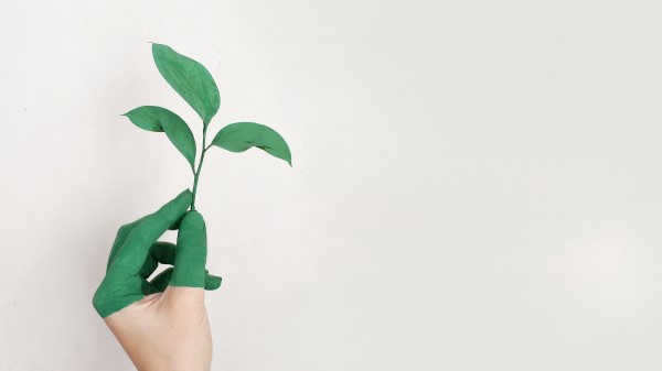 Hand Leaf Paint Wallpaper