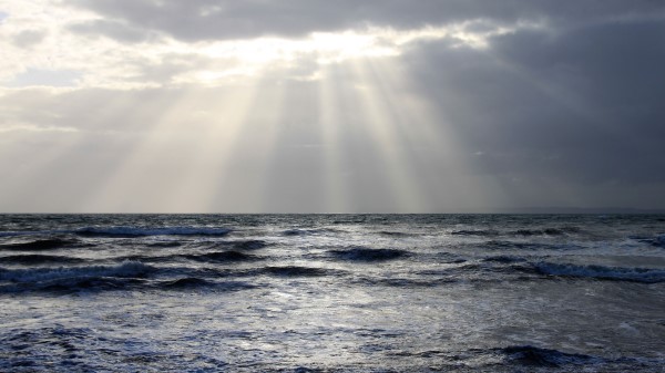 Waves Glow Sky Wallpaper