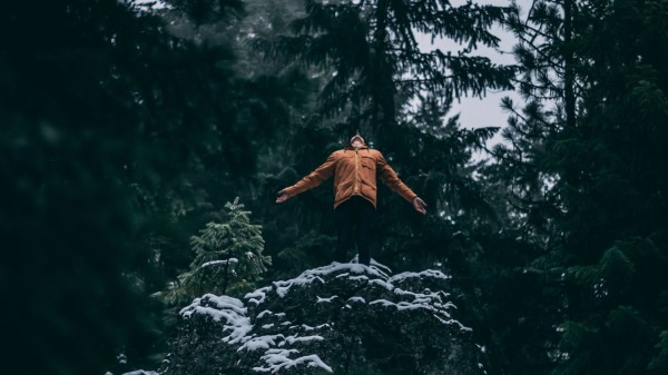 Winter Man Solitude Wallpaper