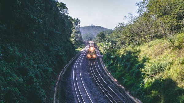 Train Rails Railway Wallpaper