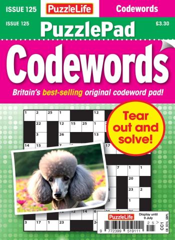 PuzzleLife PuzzlePad Codewords - June 2026 cover