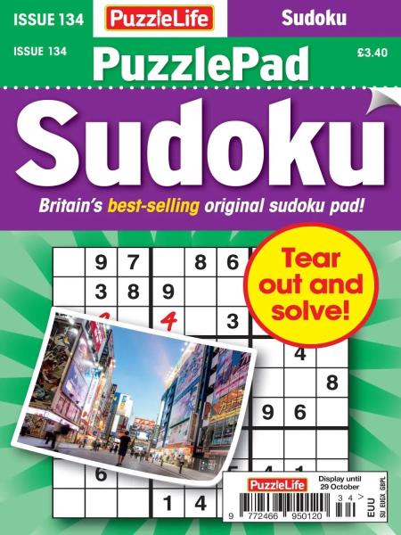 PuzzleLife PuzzlePad Sudoku - October 2026 cover