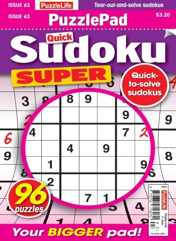 PuzzleLife PuzzlePad Sudoku Super - May 2026 cover