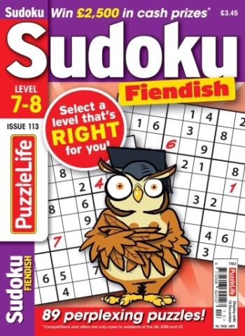 PuzzleLife Sudoku Fiendish - Issue 113 2025 Magazine