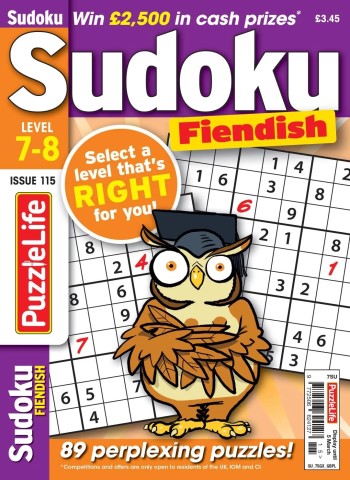 PuzzleLife Sudoku Fiendish - January 2026 cover
