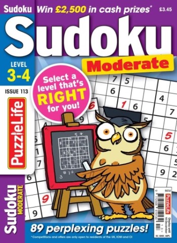 PuzzleLife Sudoku Moderate - Issue 113 2025 Magazine