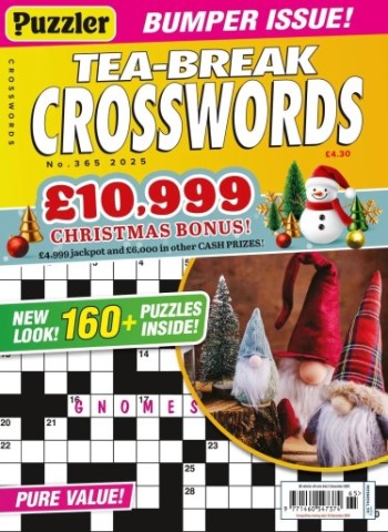 Puzzler Tea-Break Crosswords - Issue 365 2025 Magazine
