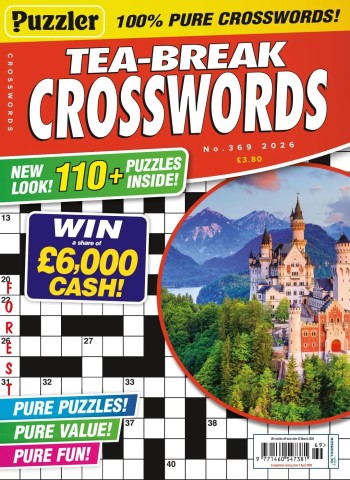 Puzzler Tea-Break Crosswords - Issue 369 2026 cover