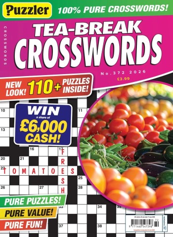 Puzzler Tea-Break Crosswords - Issue 372 2026 cover
