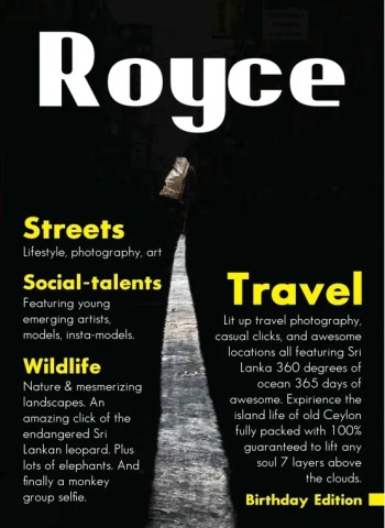 Royce Magazine - Issue 1, Birthday Edition 2025 Magazine