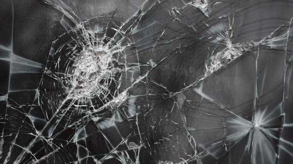 Broken Glass Cracks Texture wallpaper