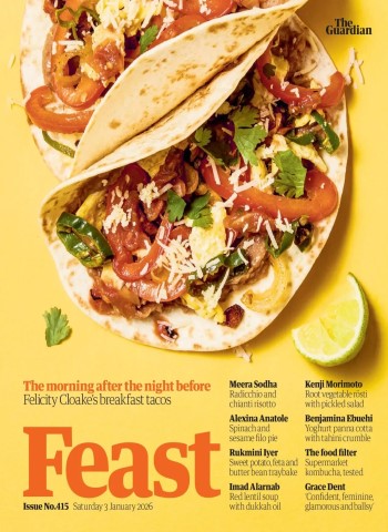 Front cover of The Guardian Feast - 3 January 2026 magazine issue