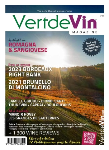 Front cover of VertdeVin Magazine - Winter 2025-26 magazine issue