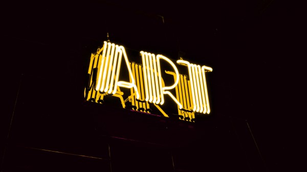 Art Inscription Light Wallpaper