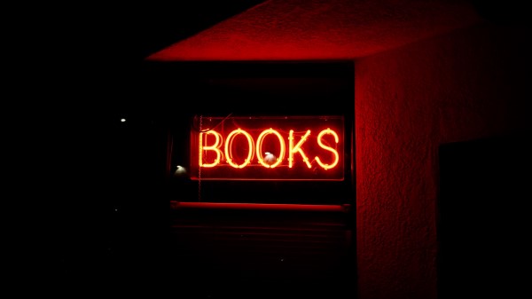 Books Sign Neon Wallpaper