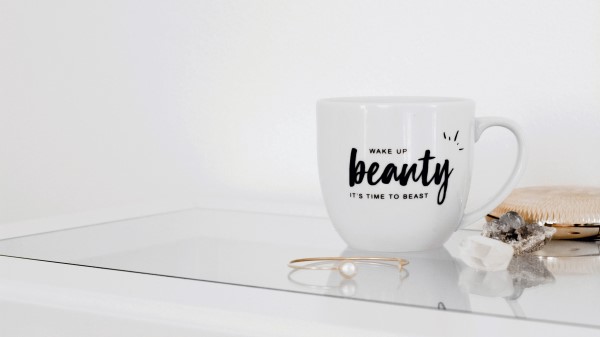 Cup Inscription White wallpaper