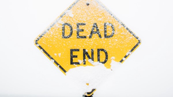 Dead End Sign Snow Wallpaper