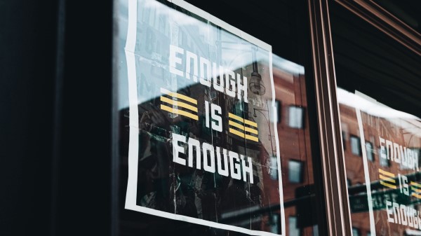 Enough Words Inscription Wallpaper